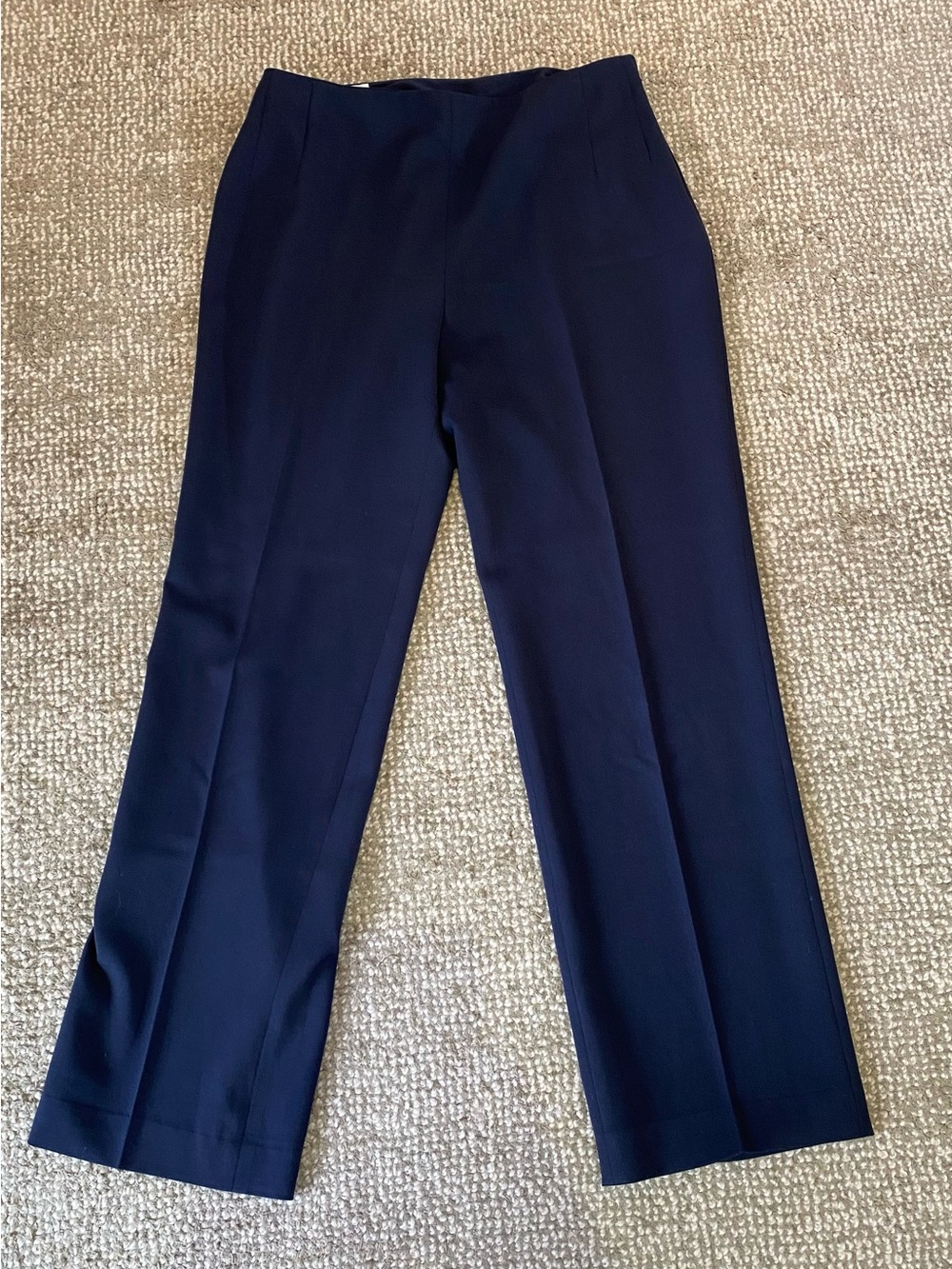 Classic Navy Straight-Leg Trousers